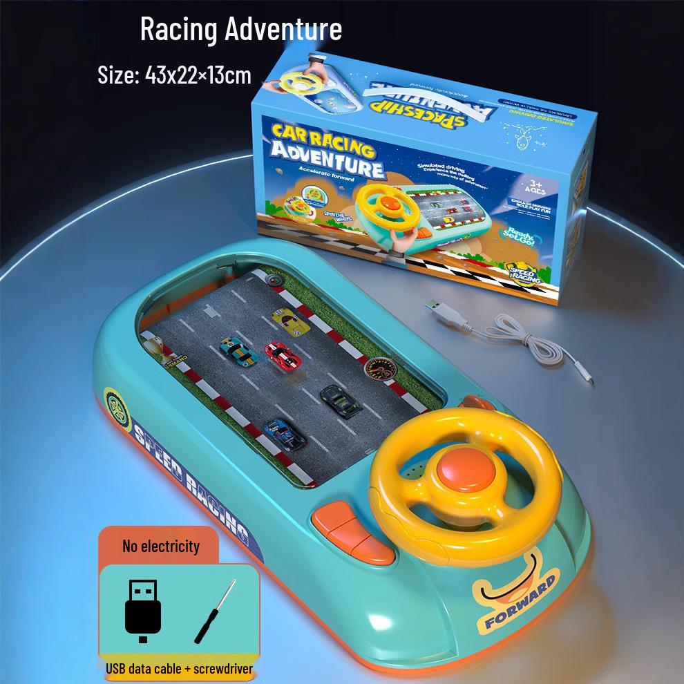 Adventure Racing Car Simulator Steering Wheel Toy for Boys Ages 3-7