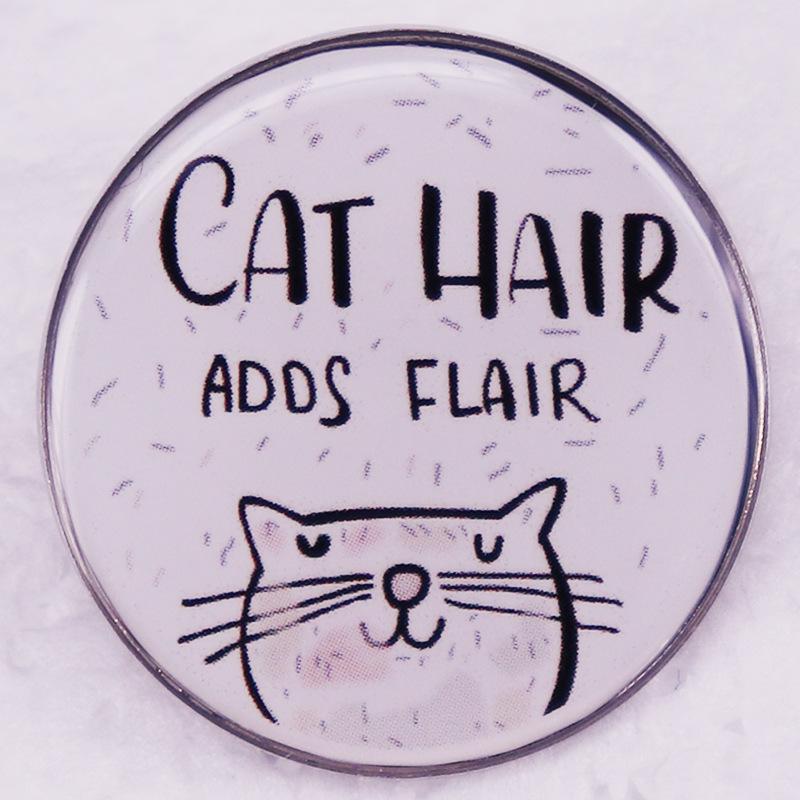 Cat Fur Temperament Brooch Badge - Meow Cult Gift Accessory серебряный