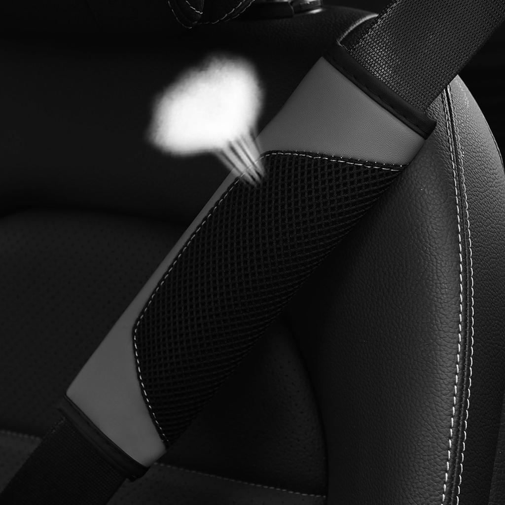 3D breathable skin-feel PU leather safety belt shoulder cover for safety belt, automotive accessory for women