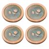 4pcs Wooden Coaster Set Non-slip Teacup Mat Heat Insulation Tableware Pad Thicken Pot Holder Table Placemat Kitchen Accessories
