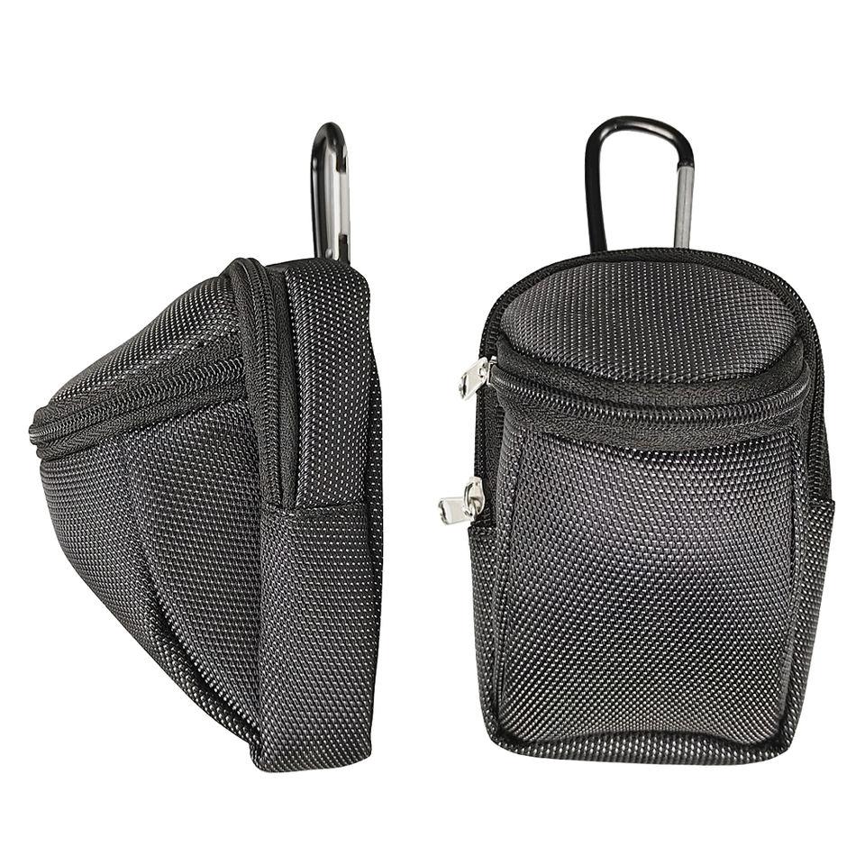 Custom Logo Personalized Black Nylon Golf Ball Pouch Golf Accessories Bag Golf Tee Divot Tool Bag