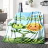 Plants Vs. Zombies Customize Text Blanket Lightweight Customizable Blanket Soft Cozy Versatile for Bed Bedding Sofa Living Room