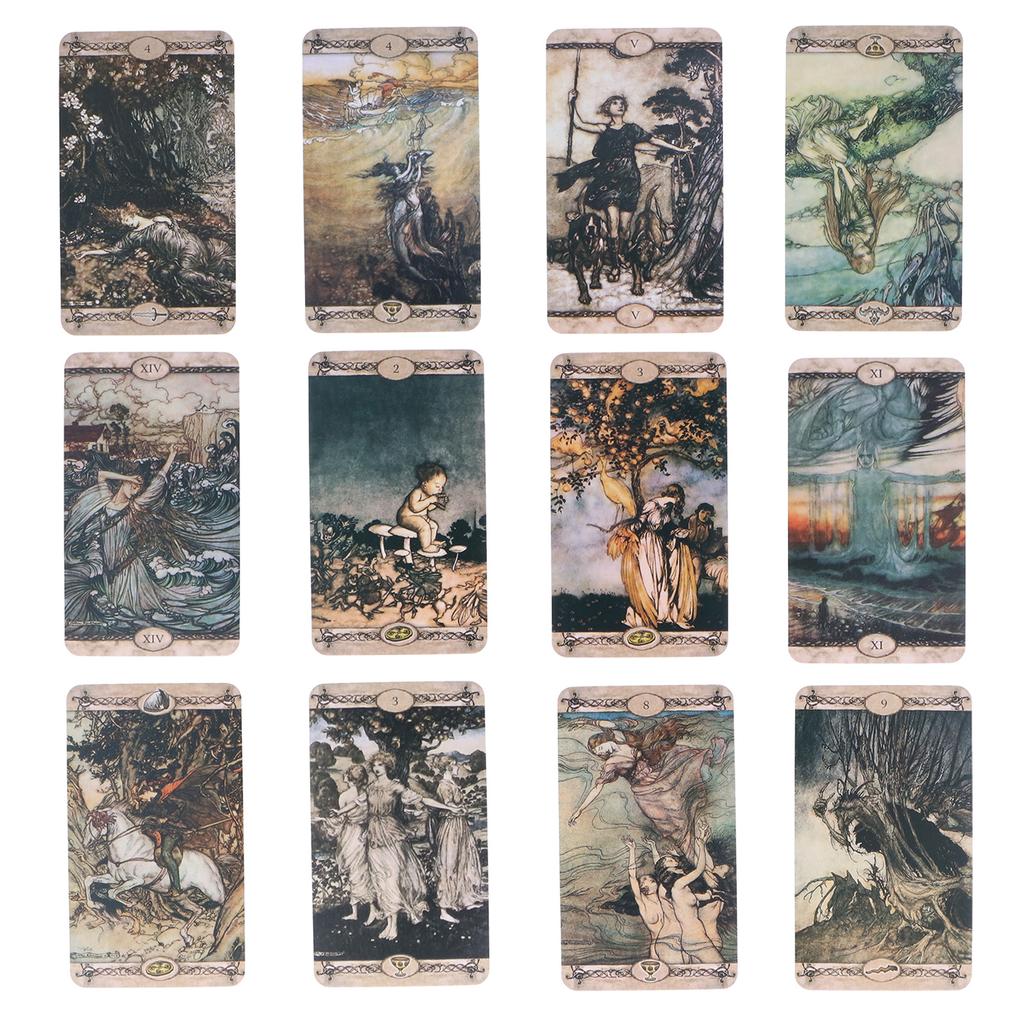 Hologrammpapier Wahrsage-Spielkarten Tarotkarten Unterhaltung Brettspiel Englische Version