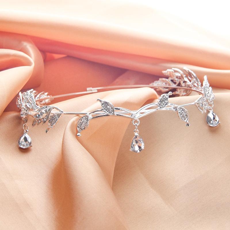 Handmade Crystal Headbands for Women Crown Bridal Party Elf Hair Accessories Wedding Tiara Jewelry Hair Hoop Tiara Accessories