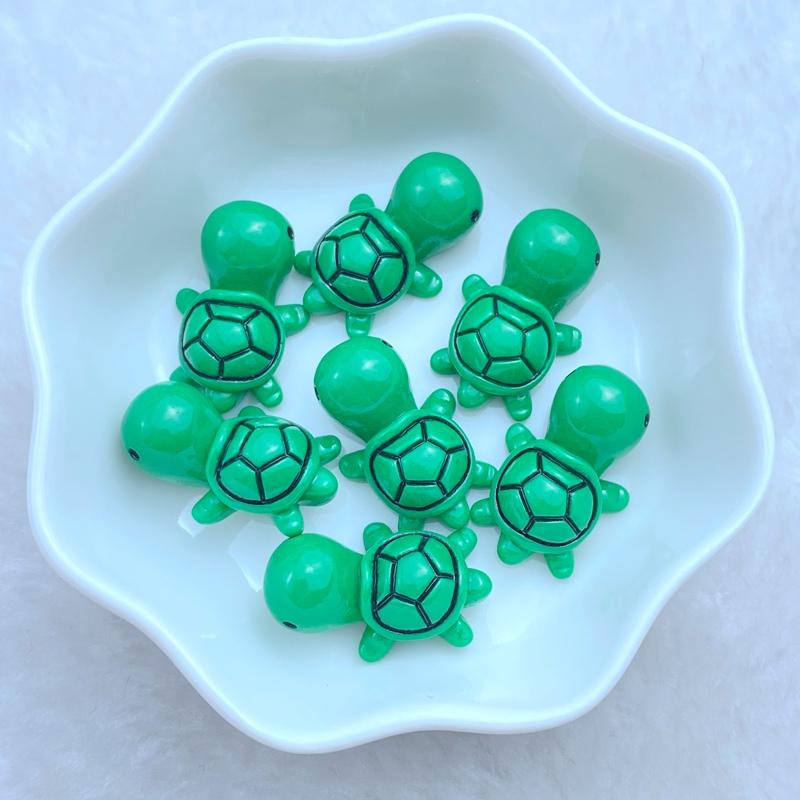 10Pcs New Cute Mini 14*21mm Cartoon Little Turtle Series Flat back Resin Cabochons DIY Jewelry Craft Decoration Accessorie