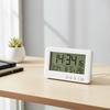 Time/Date/Week/Temperature Electronic Alarm Clock LCD Display Plastic Digital Alarm Clock Soft Lighting 12/24 Hours