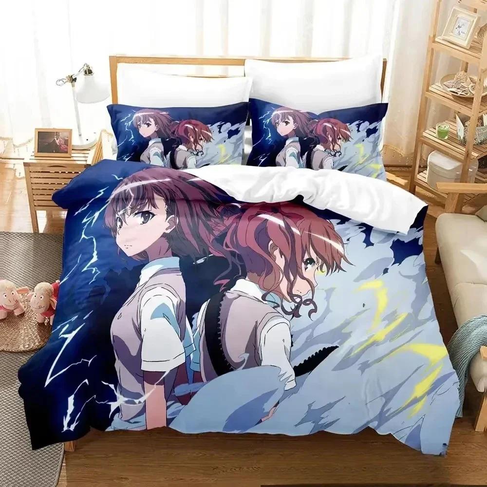 3D Misaka Mikoto A Certain Magical Index Railgun Beding Set Bedrom Soft Modern Bedspreads Comefortable Soft durable Quality Duvet Cover Pilowcase