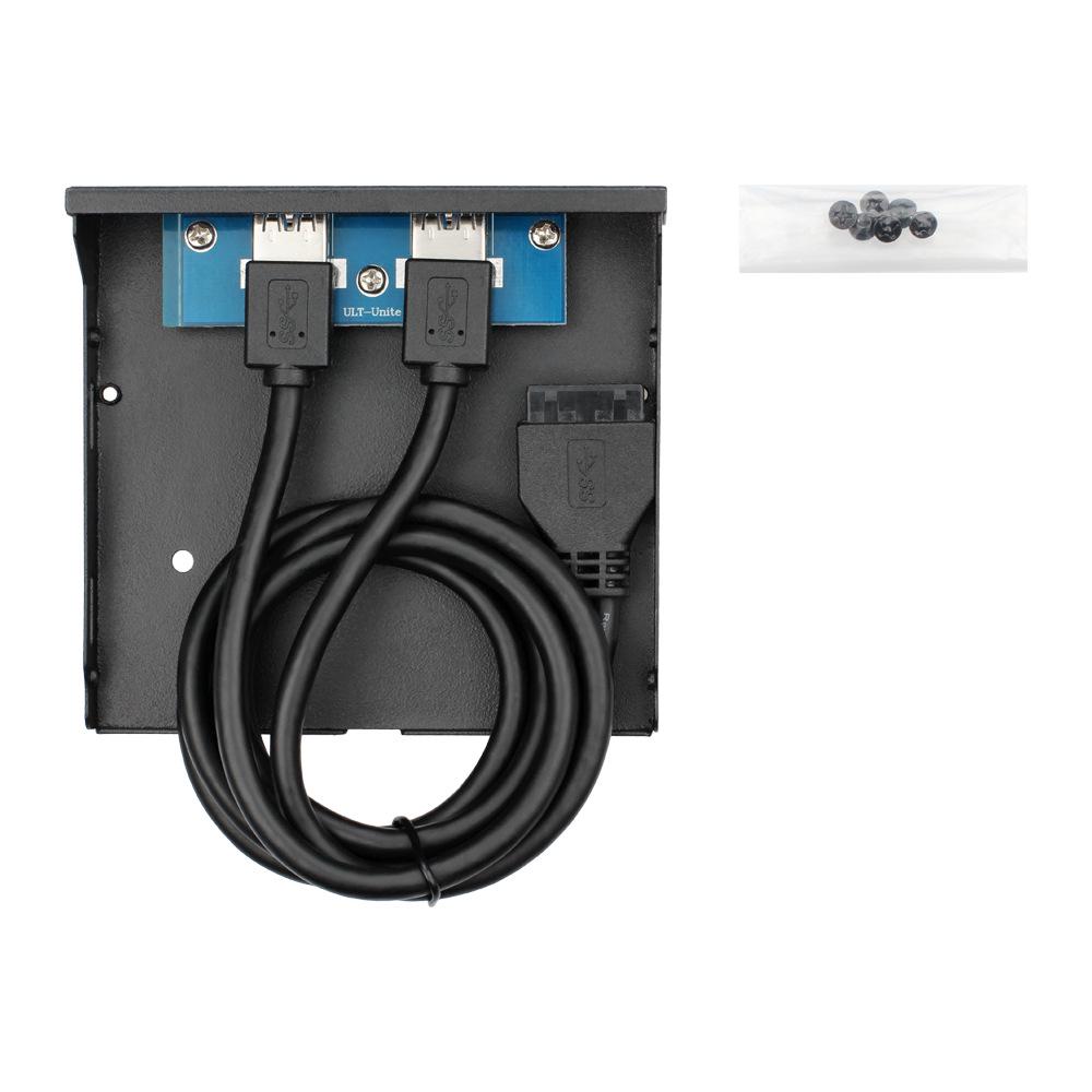USB3.0 Dual Port Front Panel Expansion for 19/20Pin Floppy Drive Bay