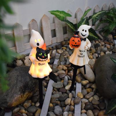 Halloween Pumpkin Pathway Solar Lights, Ground Solar Lights, Pumpkin Garden Stakes Lamp, Waterproof Halloween Outdoor Decoration