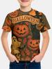 Children's Clothing Halloween Pumpkin Monster Graphic T-Shirt Boys Casual Short Sleeve Tee Halloween Gift for Kids Clothes 2-14Y