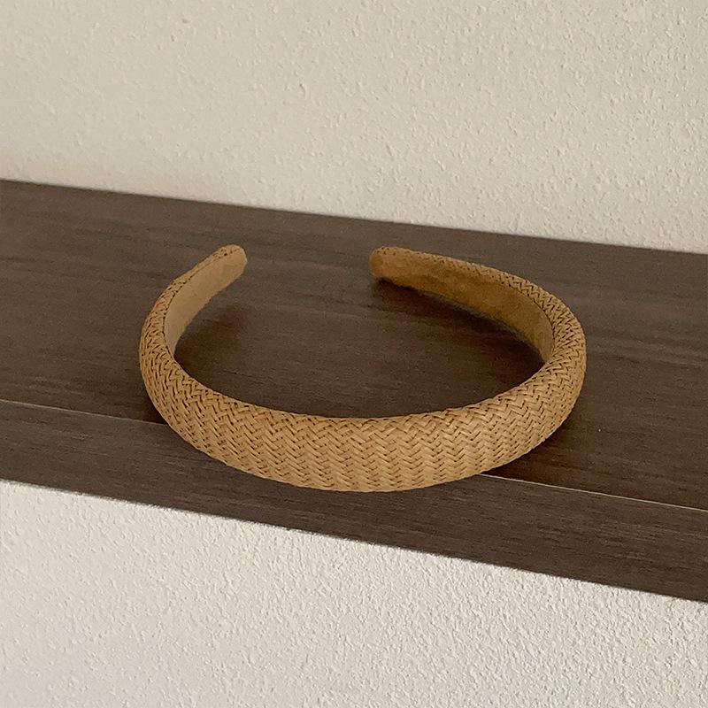 

Женская летняя повязка на голову из ротанга с бантом и цветком - Универсальный, стильный аксессуар для волос для умывания лица