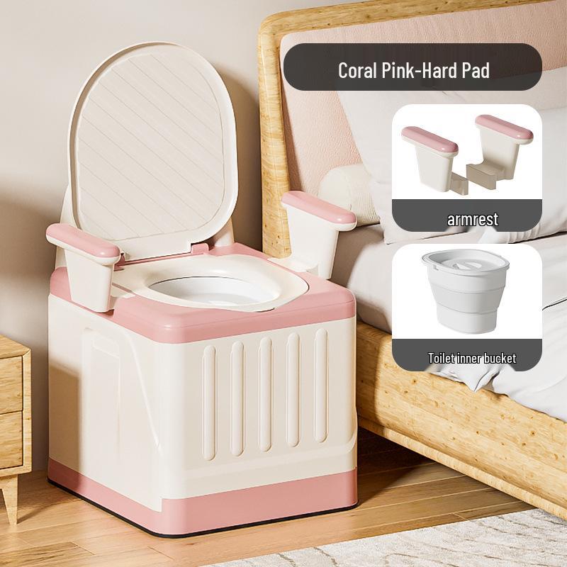 Foldable Odor-Proof Portable Commode Chair for Adults and Elderly