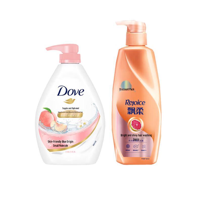 Набор: Гель для душа Dove и Шампунь Rejoice