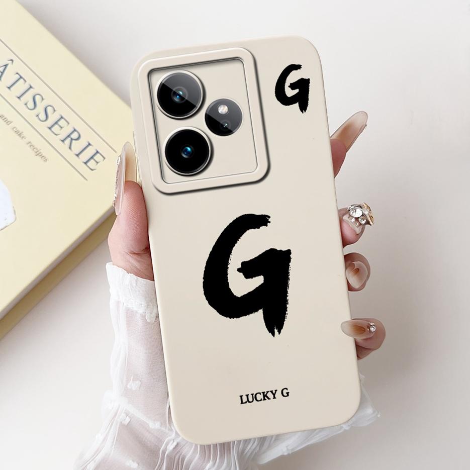 For Realme GT7 5G Case RMX5061 Cute Lucky Letters Cover Soft TPU Matte Phone Case For Realme GT 7 Pro GT7 T 7T GT7T Fundas Coque