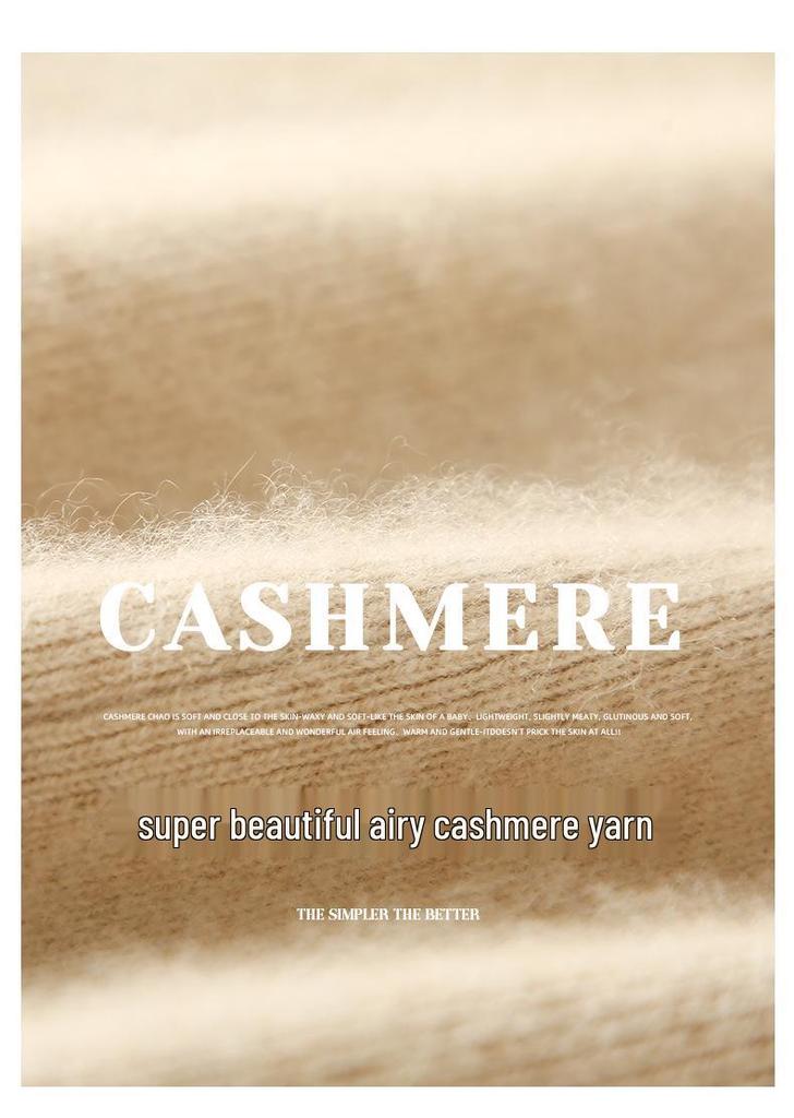 Women's Slim Fit V-Neck Cashmere Sweater - Autumn/Winter 2025 Versatile Lightweight Knit Cardigan