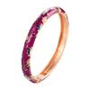 Enamel Hollow Out Flower Bangle Chinese Style Women's Hand Bracelet Vintage Cloisonne Bangle  Woman