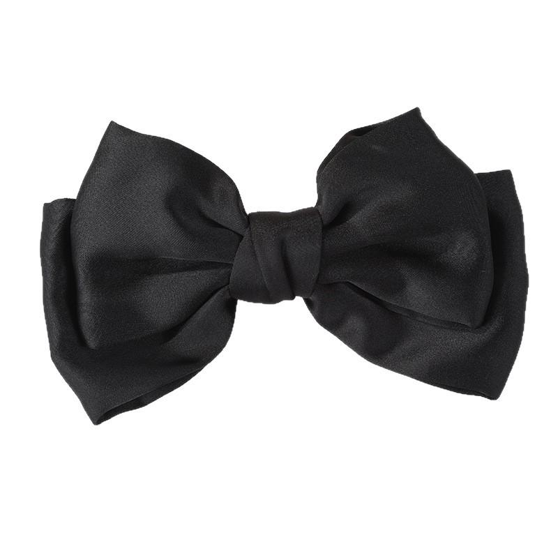 

French Style Pure Color Bow Hair Clip - Large Korean Spring Ponytail Clip for Women Black / Model 1