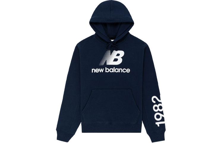 New Balance Teddy Made Sweatshirts Unisex Navy Blue Hooded Moderate Regular MT21547-NGO S