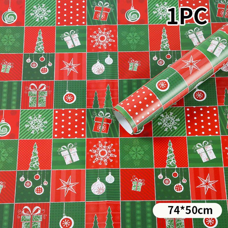 Wholesale Christmas Gift Wrapping Paper Christmas Gift Box Flower Paper Santa Claus Reindeer Christmas Tree Decorative Paper