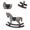 Rocking Horse Figurine Vintage Rustic Collection Retro Wooden Desktop Ornament for Cabinet Desk Office Bookshelf Entrance