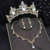 Kvalitní sady korunek pro nevěstu pro ženy diadémy náhrdelník náušnice sada svatebních šatů soupravy svatebních kostýmů příslušenství