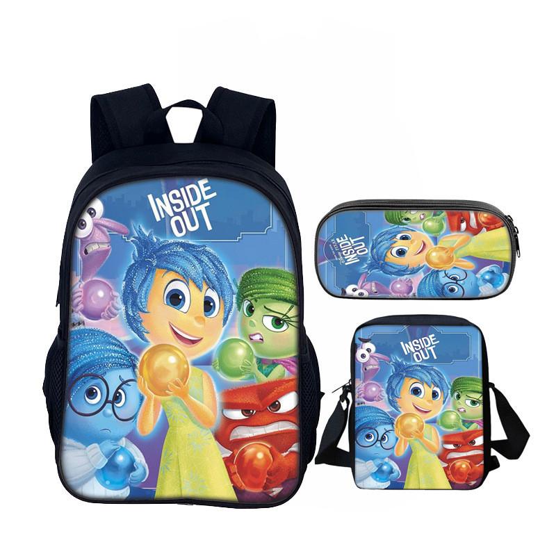Inside Out 16inch School Backpack Set With Polyester Material For Kids And Teens