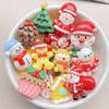 10Pcs New Cute Resin Cartoon Christmas Snowman, Tree Series Flat Back Scrapbooking DIY Jewelry Craft Decoration Accessories