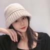 Maillard Autumn and Winter Hat Women's Korean Version Versatile Woolen Fisherman Hat Korea Dongdaemun Same Style Warm Knitted Hat