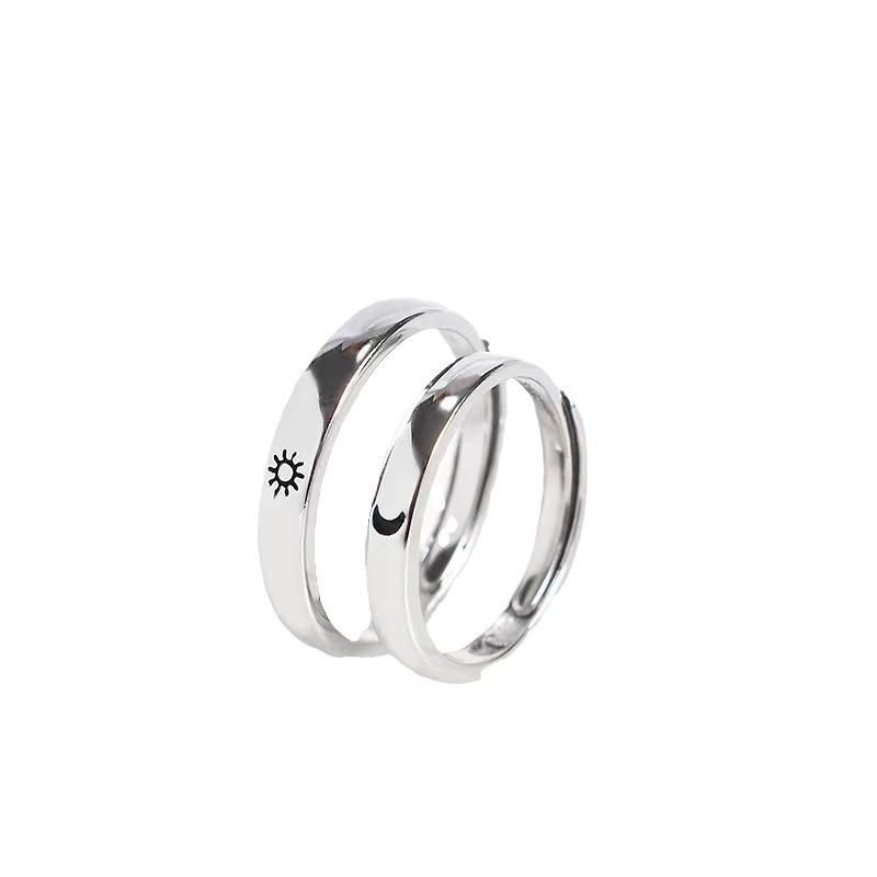 2024 Sun Moon Stars Couple Ring: Women’s High-End Niche Fashion Index Ring