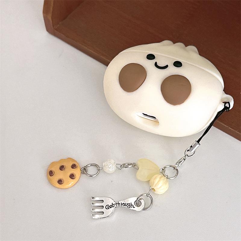 Smiley Buns for AirPods Pro2 Apple Bluetooth Wireless Silicone Earphone Cover 1/2/3 Generation Cute Girl