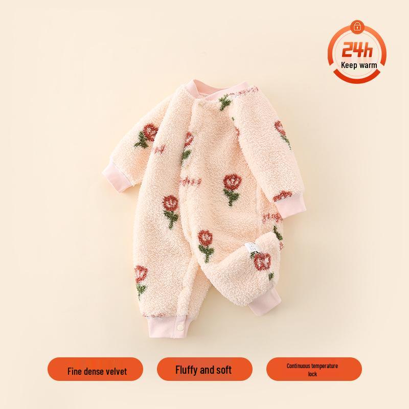 Infant & Toddler Warm Velvet Jumpsuit for Autumn/Winter