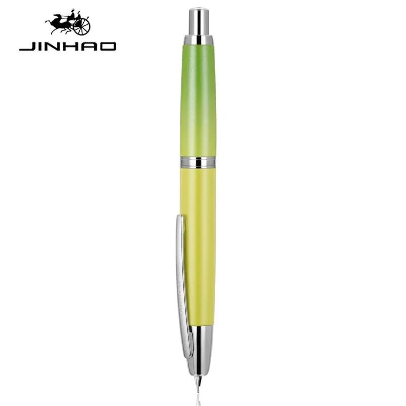 NEW Color Gradient Matcha ! JINHAO 10 Press Fountain Pen Retractable EF F Metal School Office Supplies Stationery PK A1 A2