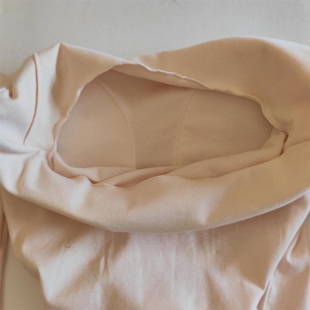 Women's Lace-Trim Pajama Set with Chest Pads - Long Sleeve & Pants, Sweet Influencer Style, Cotton Homewear for All Seasons