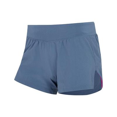 Solid Woven Fitness Shorts Women Bottoms Blue 1342837-470