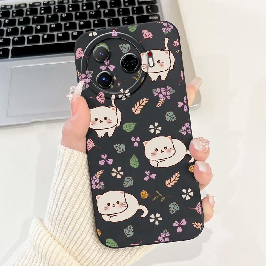 For Tecno Camon 30s 30sPro Phone Case Liquid Silicone Soft Back Cover For Camon 30 Pro 5G Bumper Dragon Cat Flower Butterfly