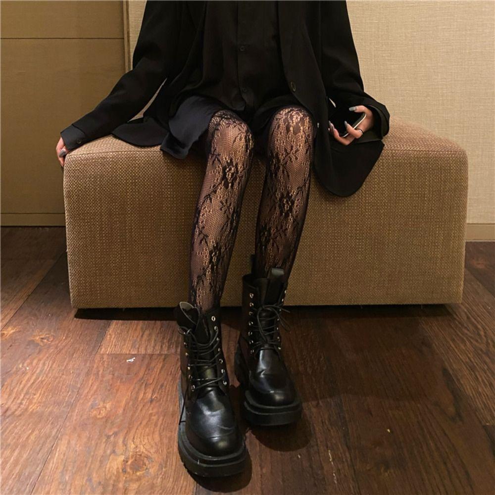 Lolita Womens Fishnet Tights Fishnet Gothic Tights Gothic Black Stockings Print Tights Women