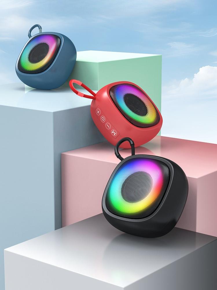 1Pc Bluetooth Speaker, Wireless Portable, Indoor & Outdoor, High Volume, Small Size, RGB Lighting