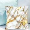 1 Stück Nordic Mode Gold Marmor Kissenbezug Quadratisch Schlafzimmer Sofa Freizeit Komfort Kissen Auto Wohnzimmer Heimdekoration