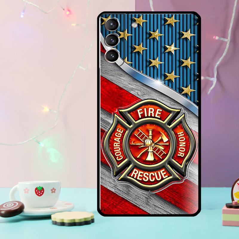 Rescue Fire Dept Phone Case For Samsung Galaxy S24 Ultra S20 S21 S22 S23 S25 Ultra S9 S10 Plus S24 FE Cover
