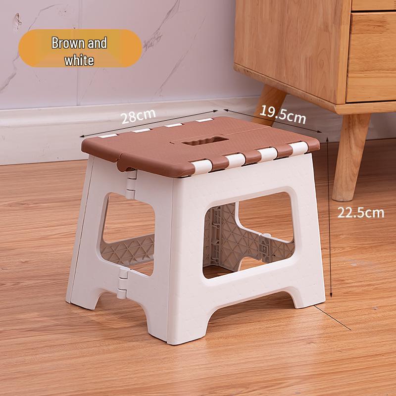 Portable Low-Style Folding Stool: Sturdy Plastic Bench for Outdoors & Small Spaces