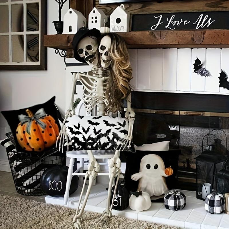 4pcs Halloween Throw Pillow Covers - Trick Or Treat, Pumpkin & Ghost Designs |  Perfect For Fall Decor & Party Couch Accents