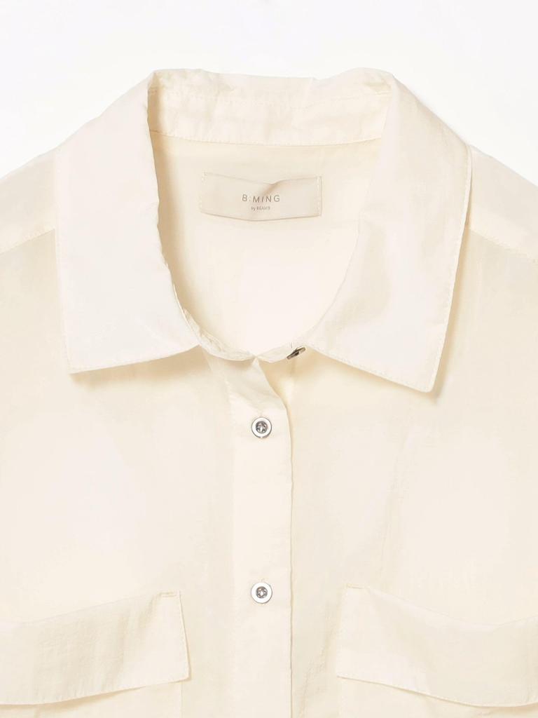 B:MING LIFE STORE by BEAMS Women's Water-Repellent Sheer Shirt (S-M) IVORY S