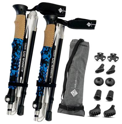 Set van 2 trekkingstokken trekkingstokken geland in Gemaakt van Duits vliegtuig wandelen bergbeklimmen speciale opbergtypes van accessoires Echt kurk