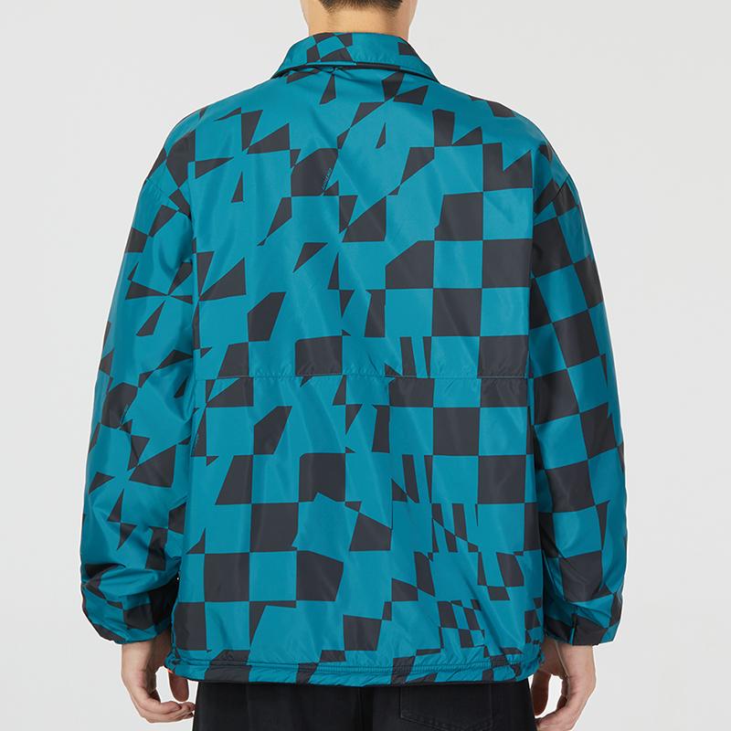 Adidas Neo UVbe Rev Reversible Jacket With Plaid Print Logo Unisex Jacket Green HU1110