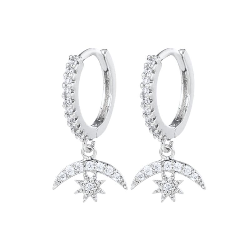 925 Silver Needle Vintage Gold Earrings for women Fashion Lightning Pendant Hoop Earrings Wedding High Luxury Jewelry