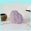 Pvc Heartshaped Mini Jelly Bag With Chain Strap For Kids Daily Use