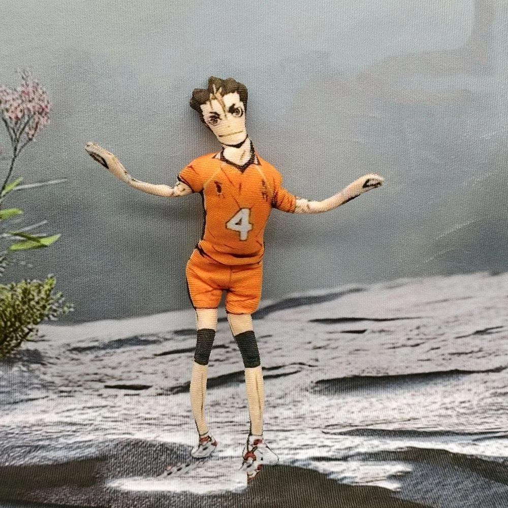 Anime Haikyuu Hinata Shoyo Kozume Kenma Cosplay Keychain Plush Cotton Doll Slender Twistable Shape Room Decoration Unisex Gifts