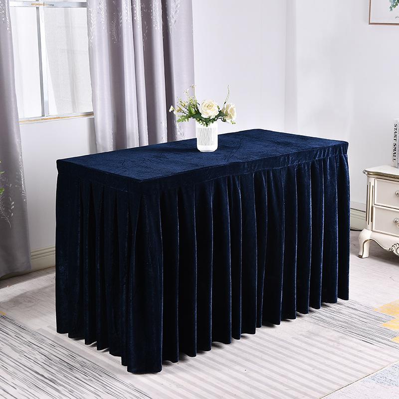 Konferenztischdecke für Hotels, rechteckige Tischdecke für Büros, Anmeldebereich, Flanelltischdecke, Tischüberzug, Tischrock
