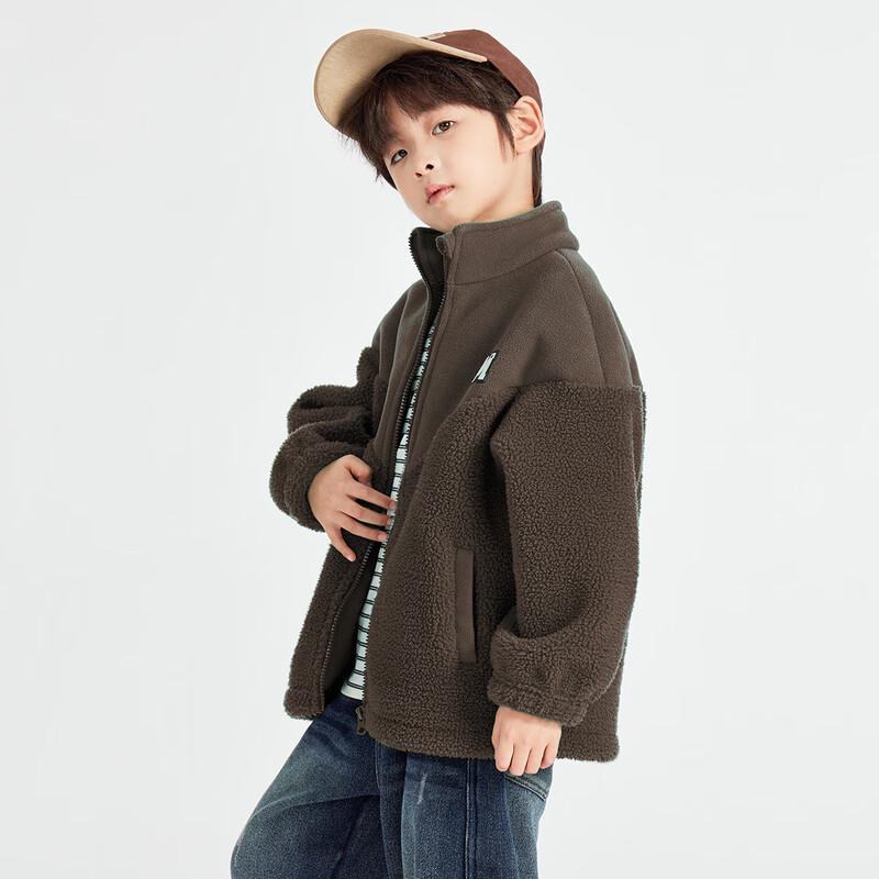 

Boys Fleece Patchwork Casual Jacket 110