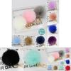 Adorable Cute Soft Rabbit Fur Ball Plush Key Chain For Bags And Car Accessories